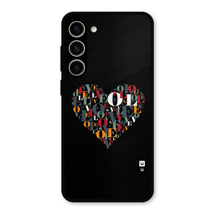 Love Abstract Heart Art Metal Back Case for Galaxy S23 Plus