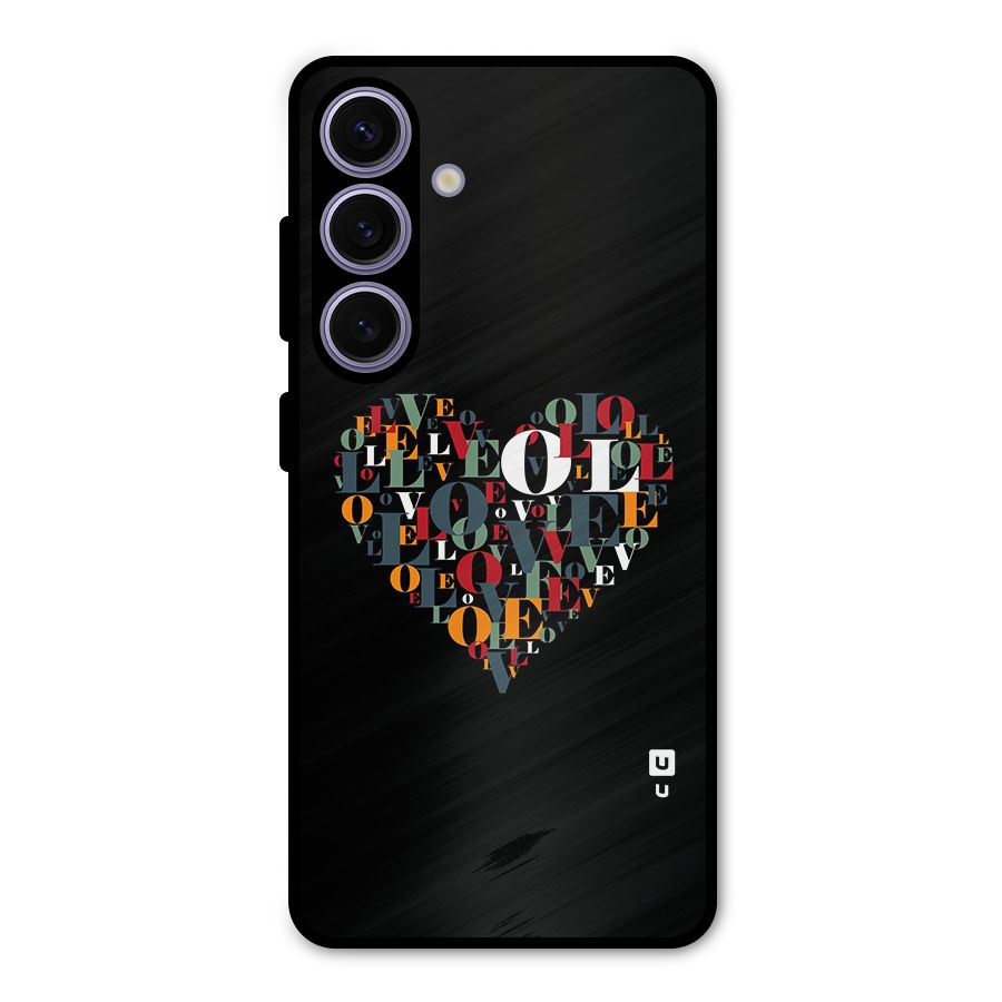 Love Abstract Heart Art Metal Back Case for Galaxy S24