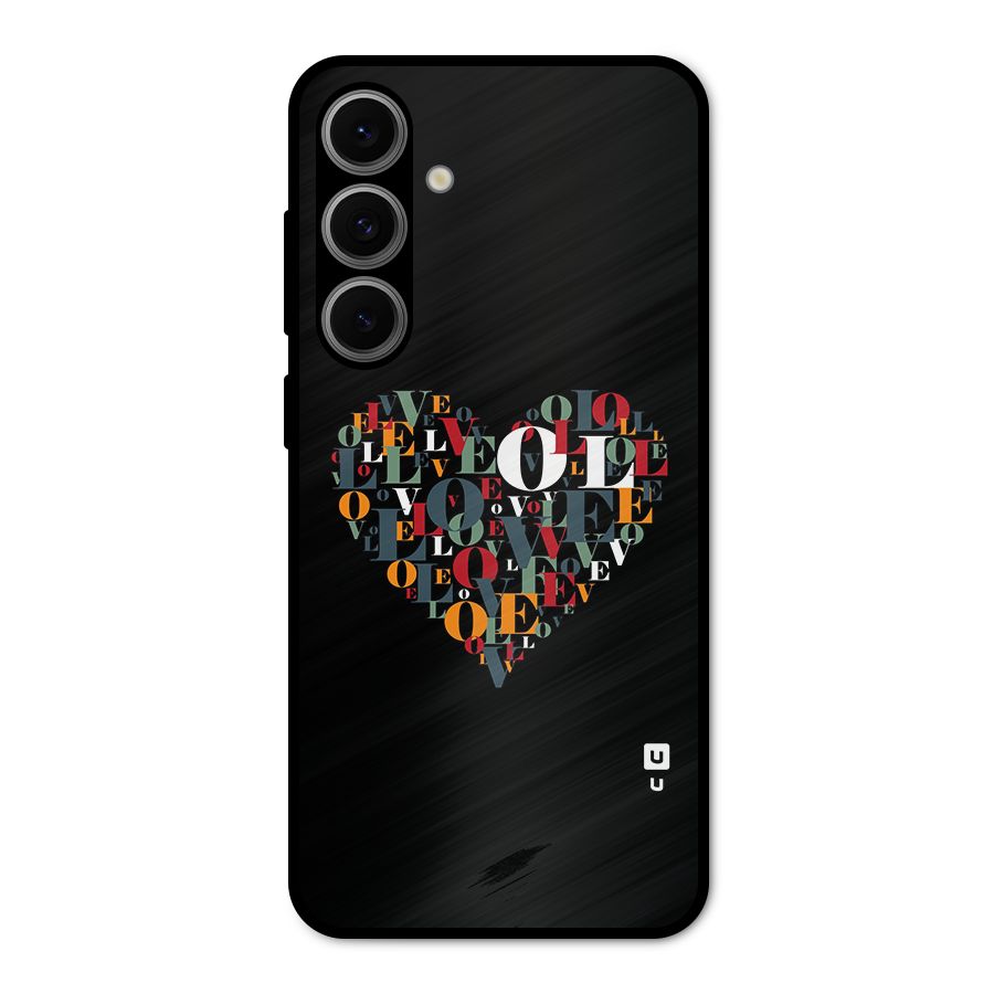 Love Abstract Heart Art Metal Back Case for Galaxy S24 FE