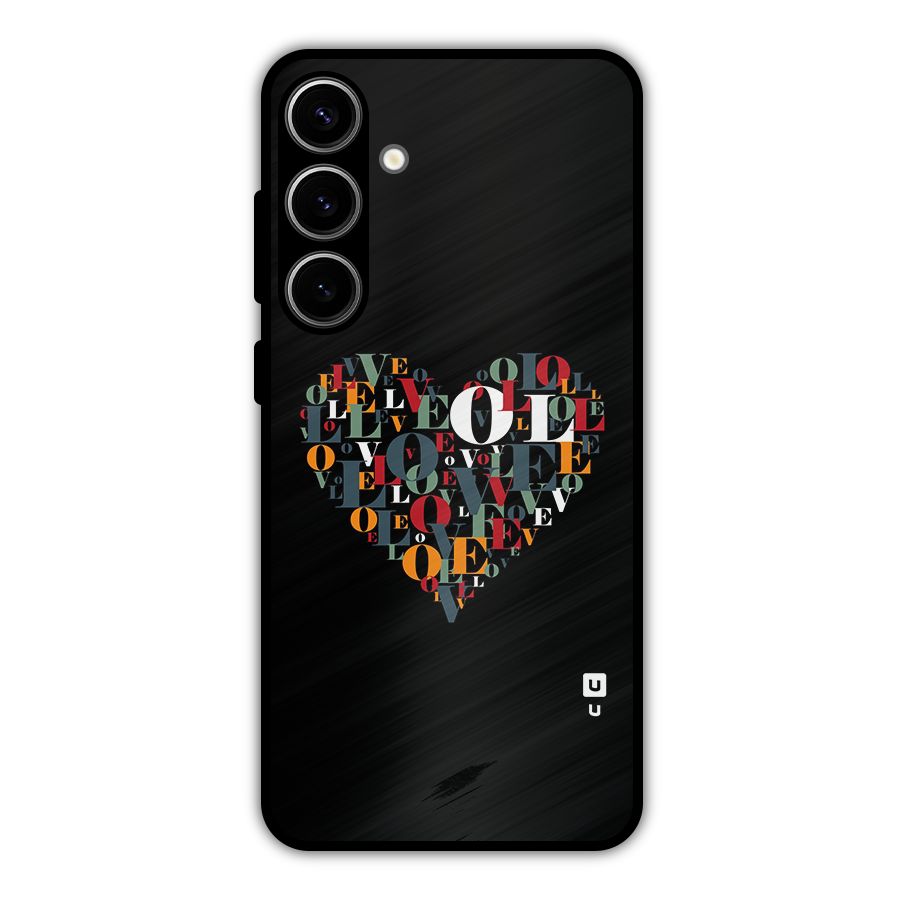Love Abstract Heart Art Metal Back Case for Galaxy S24 Plus