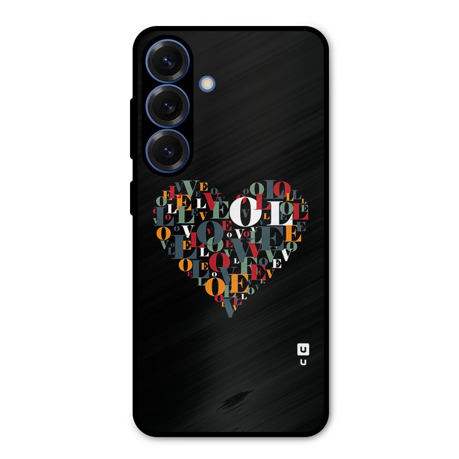 Love Abstract Heart Art Metal Back Case for Galaxy S25