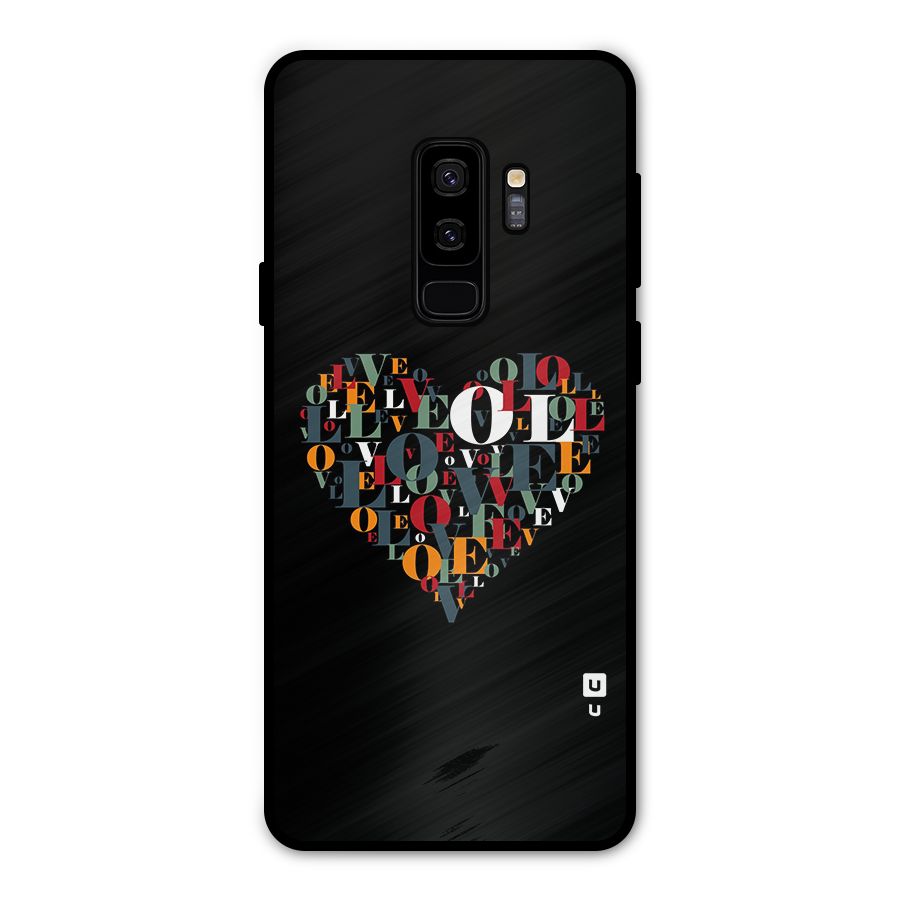 Love Abstract Heart Art Metal Back Case for Galaxy S9 Plus
