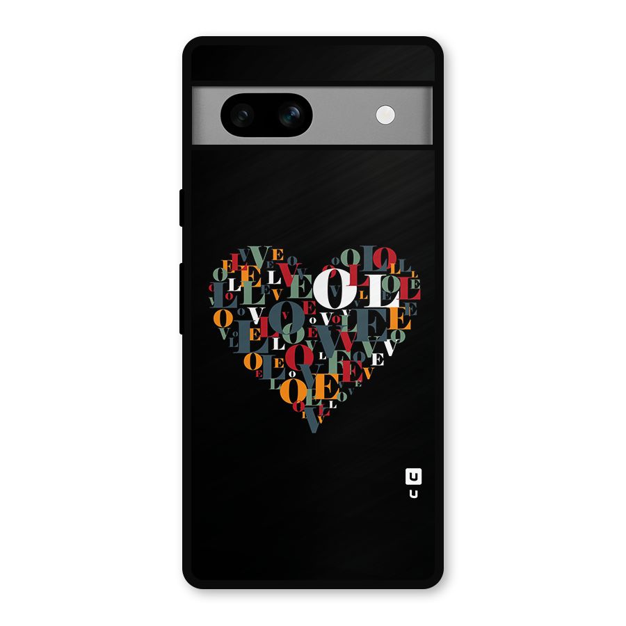 Love Abstract Heart Art Metal Back Case for Google Pixel 7a