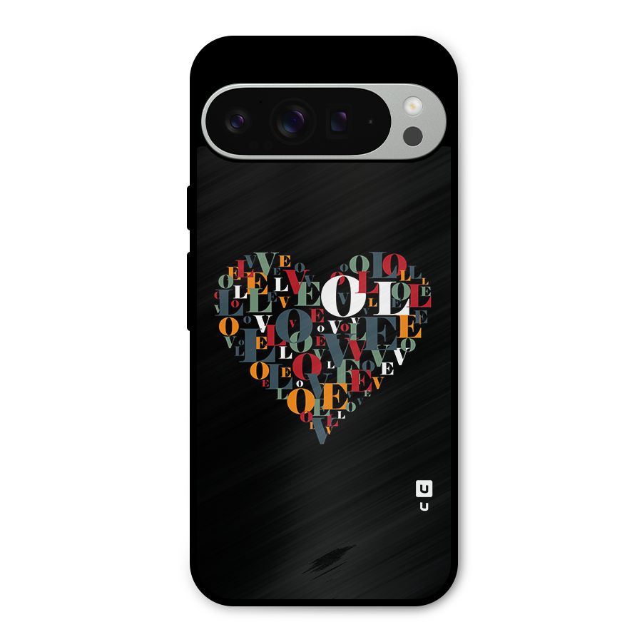 Love Abstract Heart Art Metal Back Case for Google Pixel 9 Pro XL