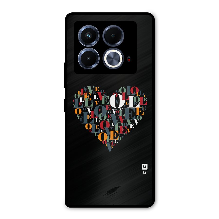 Love Abstract Heart Art Metal Back Case for Infinix Note 40 5G