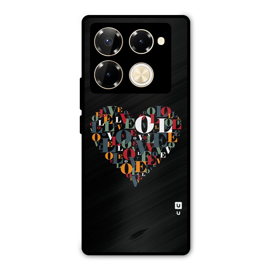 Love Abstract Heart Art Metal Back Case for Infinix Note 40 Pro Plus