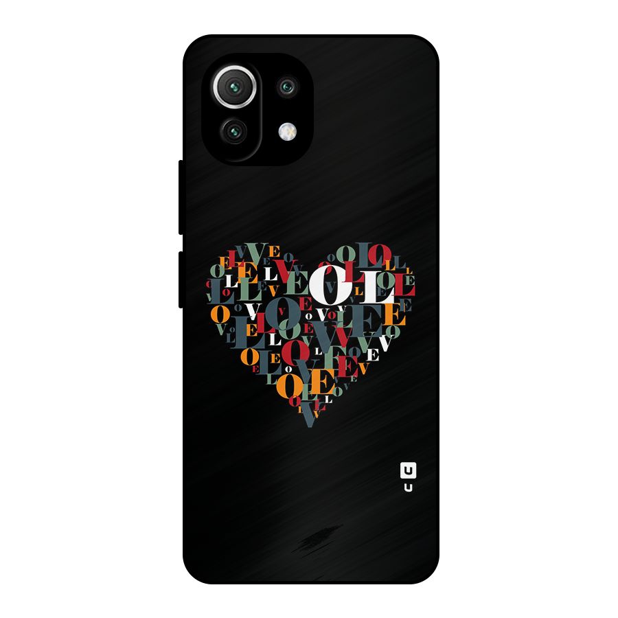 Love Abstract Heart Art Metal Back Case for Mi 11 Lite NE 5G