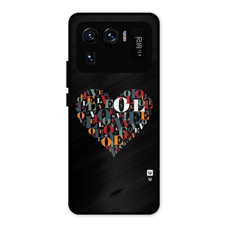 Love Abstract Heart Art Metal Back Case for Mi 11 Ultra