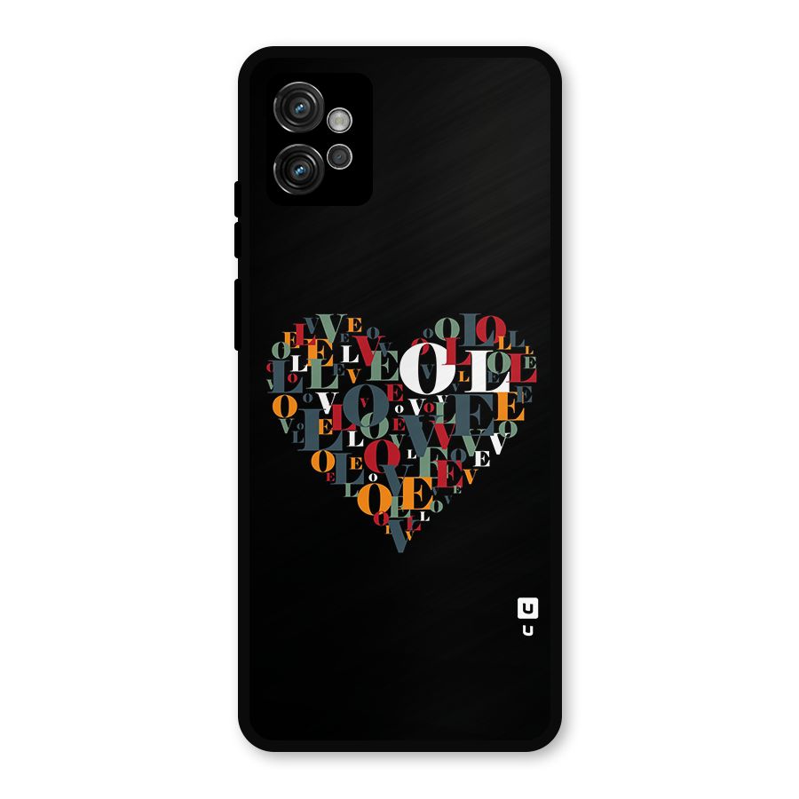 Love Abstract Heart Art Metal Back Case for Moto G32