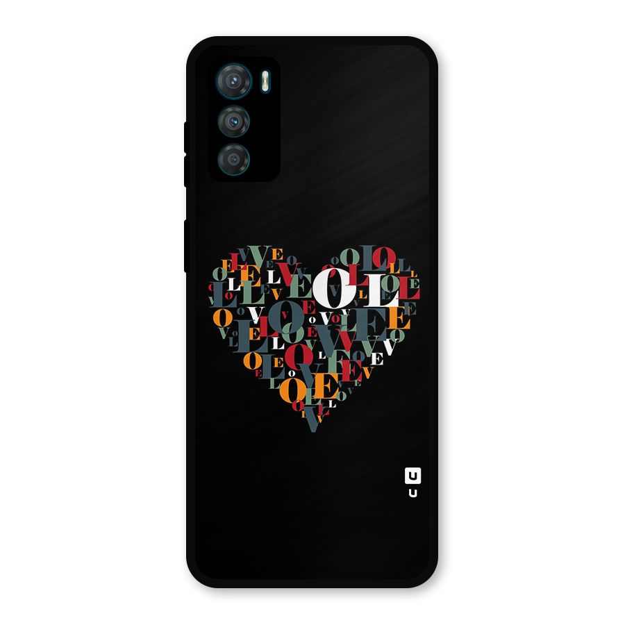 Love Abstract Heart Art Metal Back Case for Moto G42