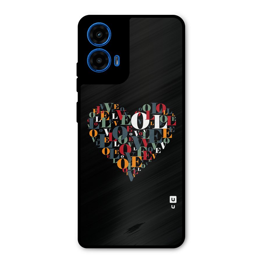 Love Abstract Heart Art Metal Back Case for Moto G45