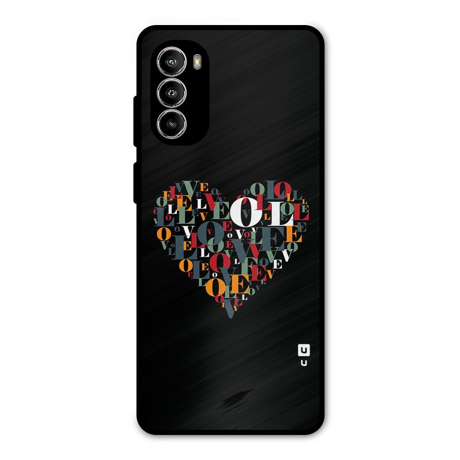 Love Abstract Heart Art Metal Back Case for Moto G52