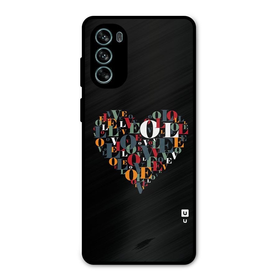 Love Abstract Heart Art Metal Back Case for Moto G62
