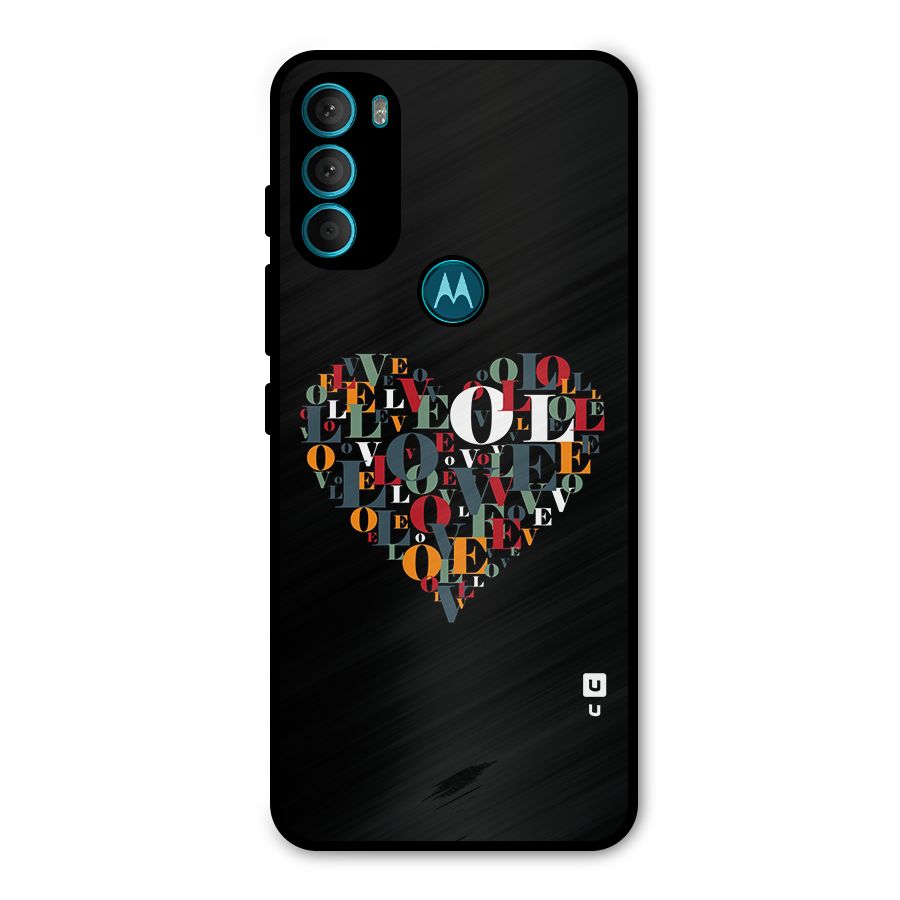 Love Abstract Heart Art Metal Back Case for Moto G71 5G