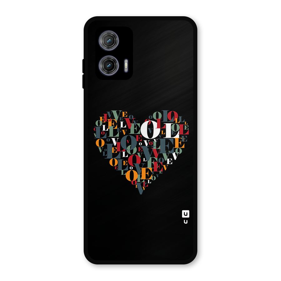 Love Abstract Heart Art Metal Back Case for Moto G73