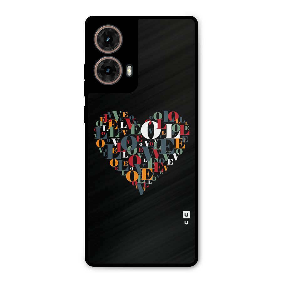 Love Abstract Heart Art Metal Back Case for Moto G85
