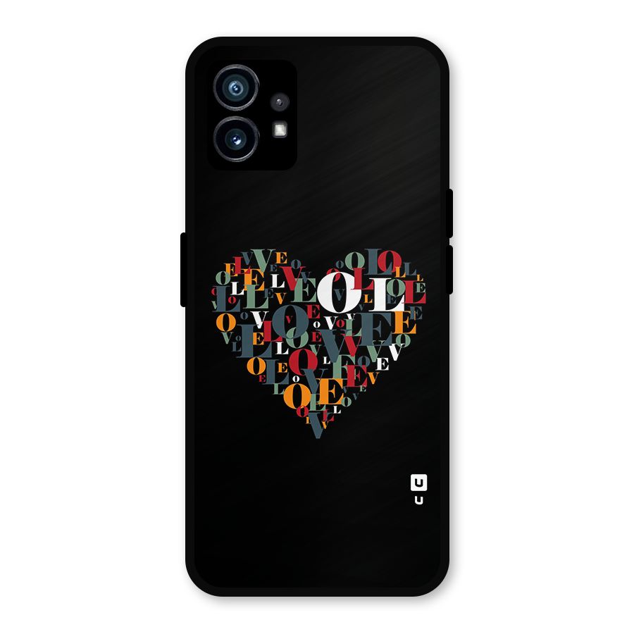 Love Abstract Heart Art Metal Back Case for Nothing Phone 1