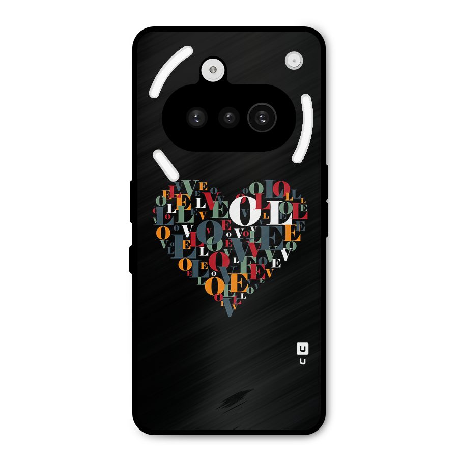 Love Abstract Heart Art Metal Back Case for Nothing Phone 3a