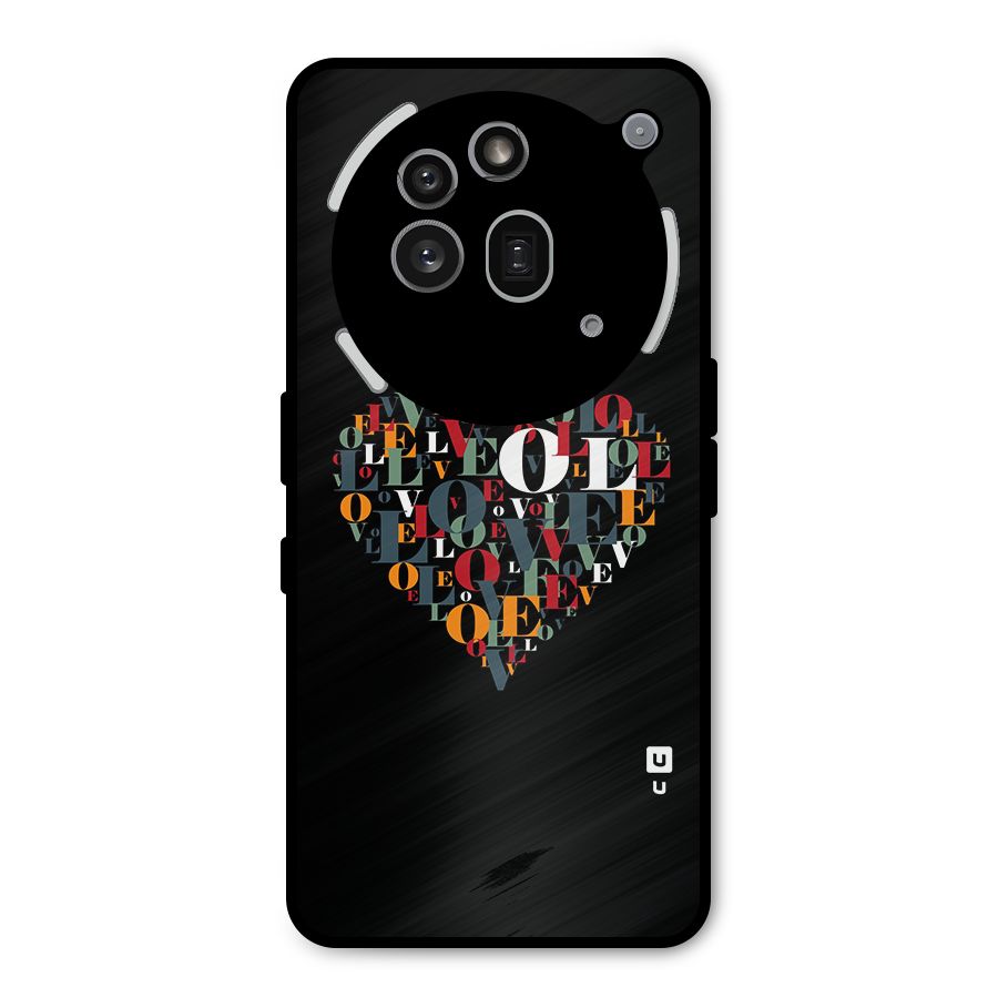 Love Abstract Heart Art Metal Back Case for Nothing Phone 3a Pro