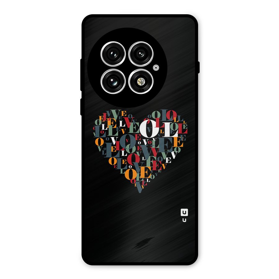 Love Abstract Heart Art Metal Back Case for OnePlus 13