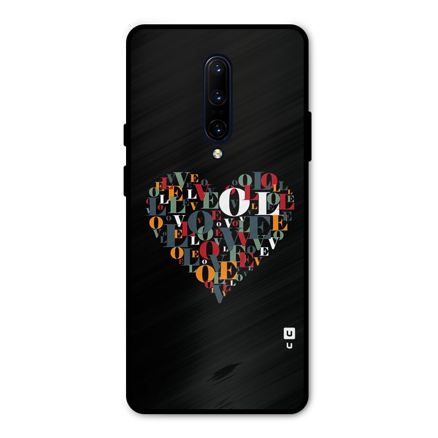 Love Abstract Heart Art Metal Back Case for OnePlus 7 Pro