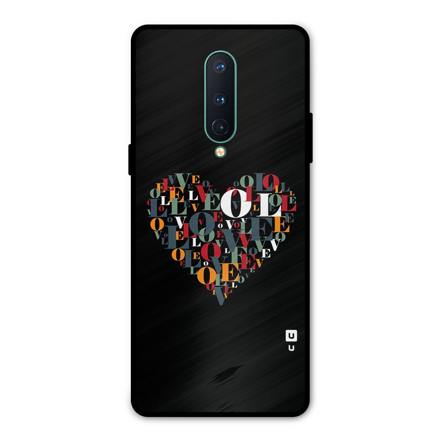 Love Abstract Heart Art Metal Back Case for OnePlus 8