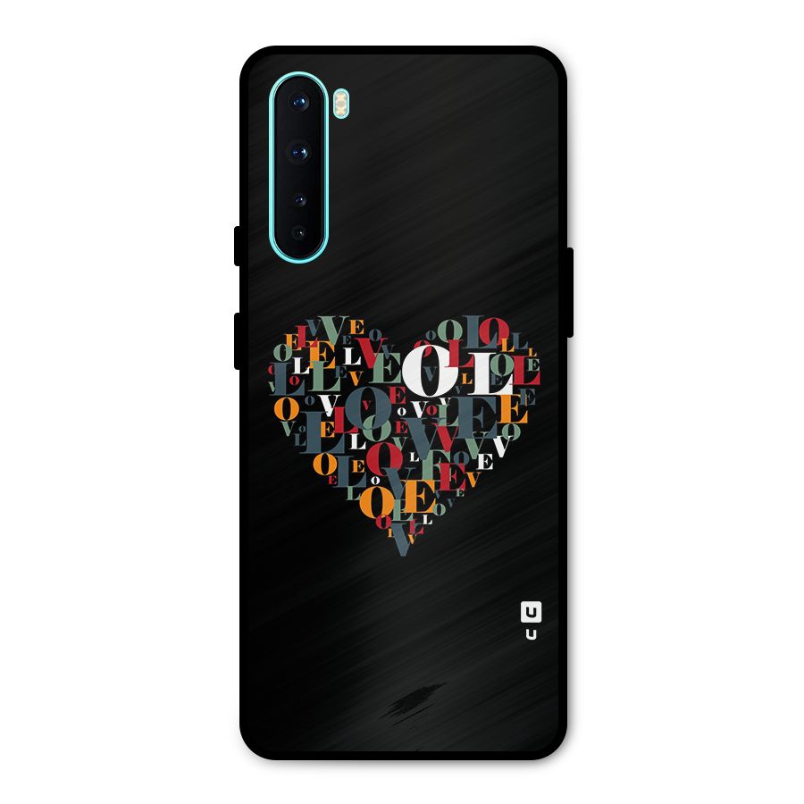 Love Abstract Heart Art Metal Back Case for OnePlus Nord