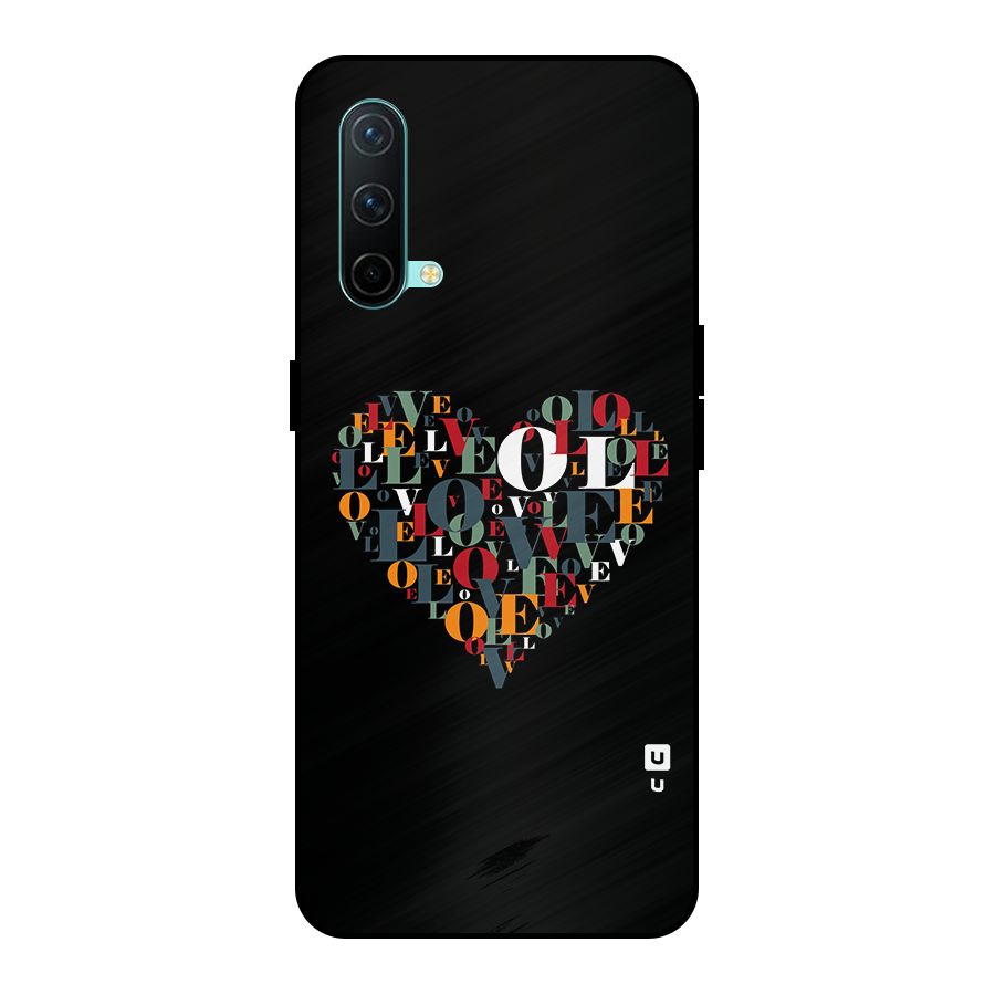 Love Abstract Heart Art Metal Back Case for OnePlus Nord CE 5G