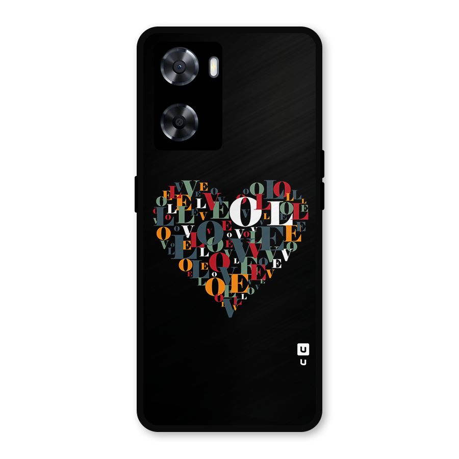 Love Abstract Heart Art Metal Back Case for OnePlus Nord N20 SE