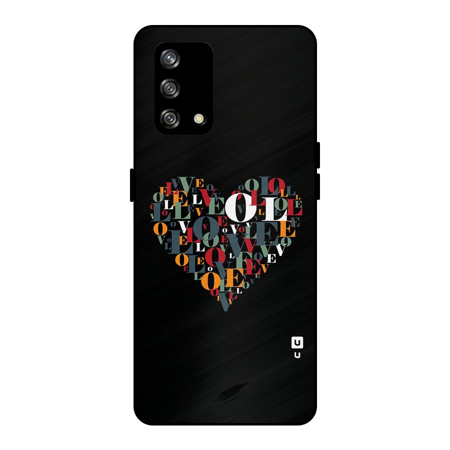 Love Abstract Heart Art Metal Back Case for Oppo F19