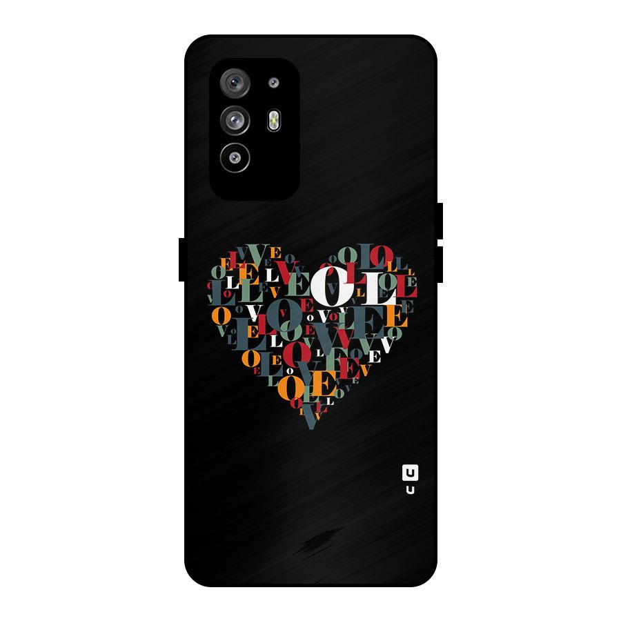 Love Abstract Heart Art Metal Back Case for Oppo F19 Pro Plus 5G
