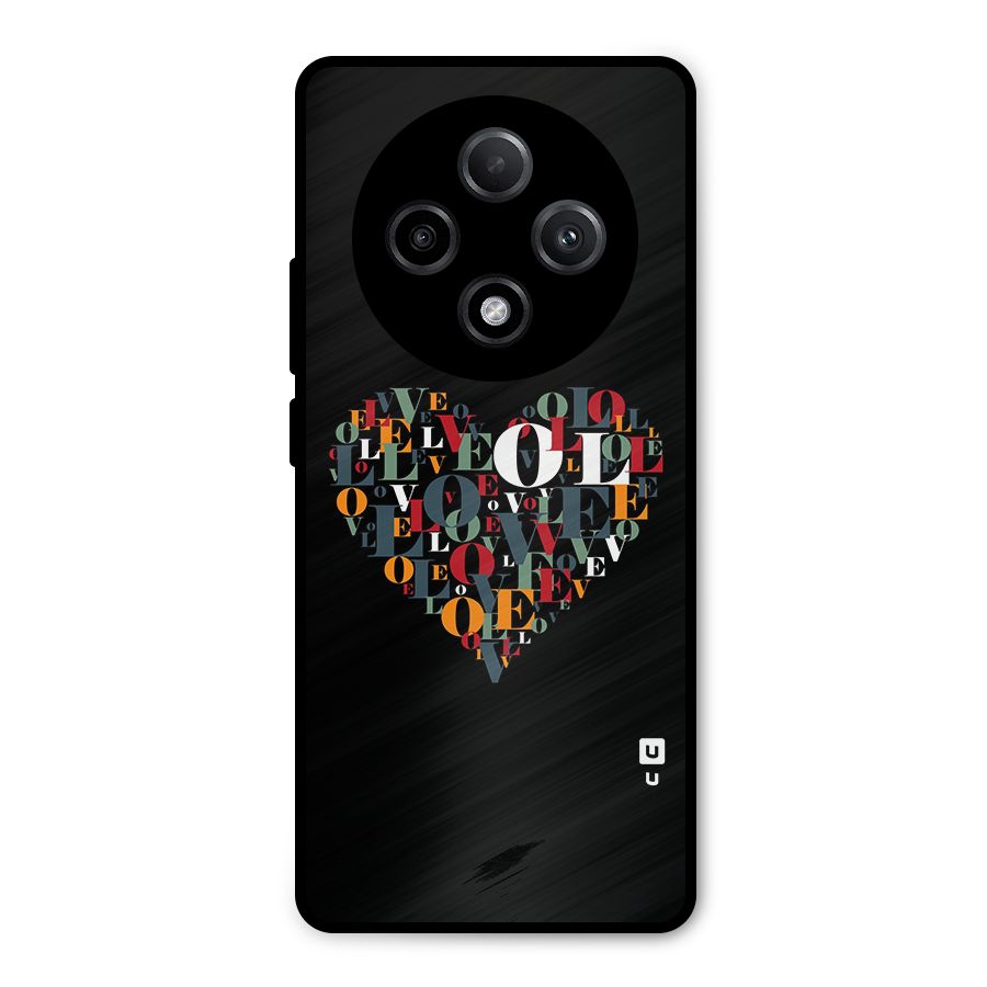 Love Abstract Heart Art Metal Back Case for Oppo F27 Pro Plus