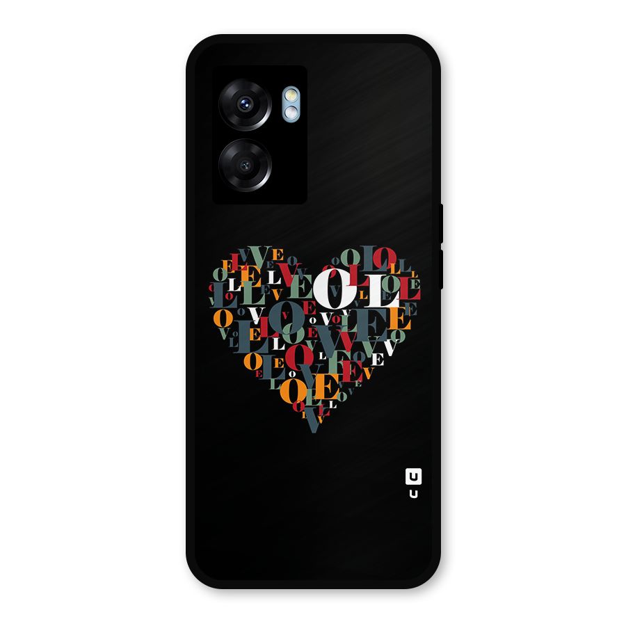 Love Abstract Heart Art Metal Back Case for Oppo K10 (5G)