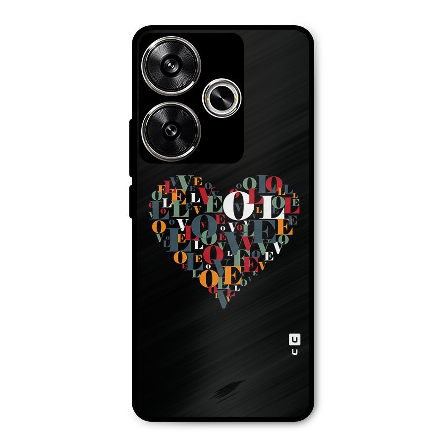 Love Abstract Heart Art Metal Back Case for Poco F6