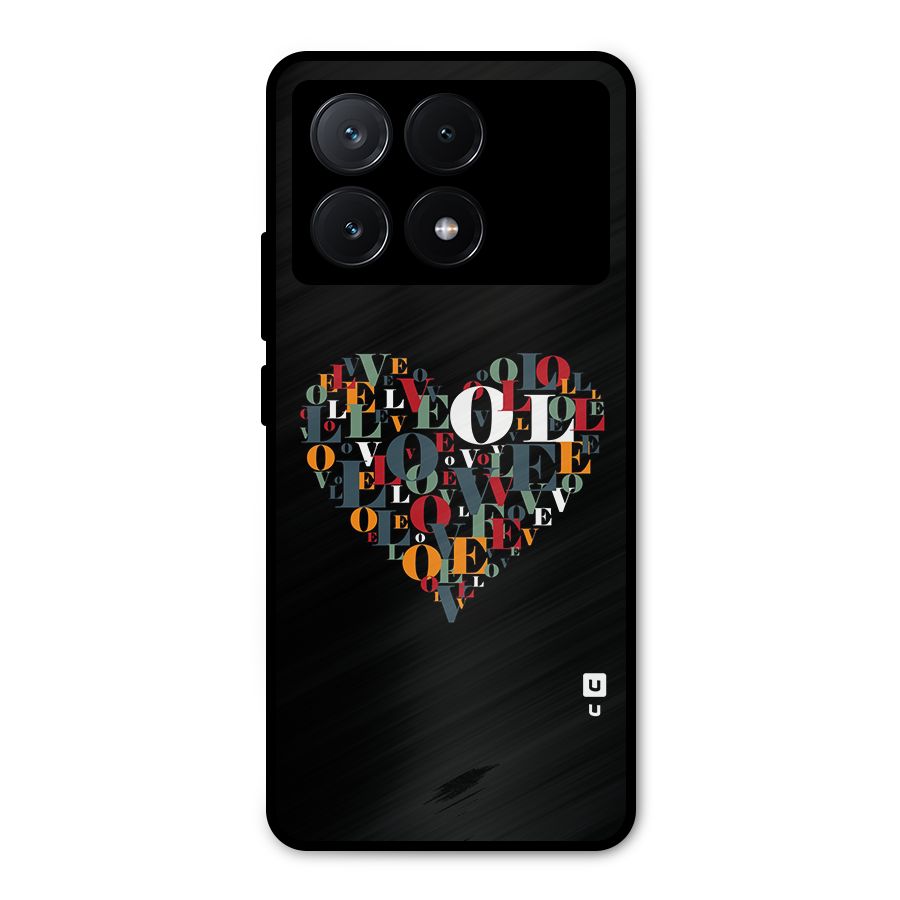 Love Abstract Heart Art Metal Back Case for Poco X6 Pro