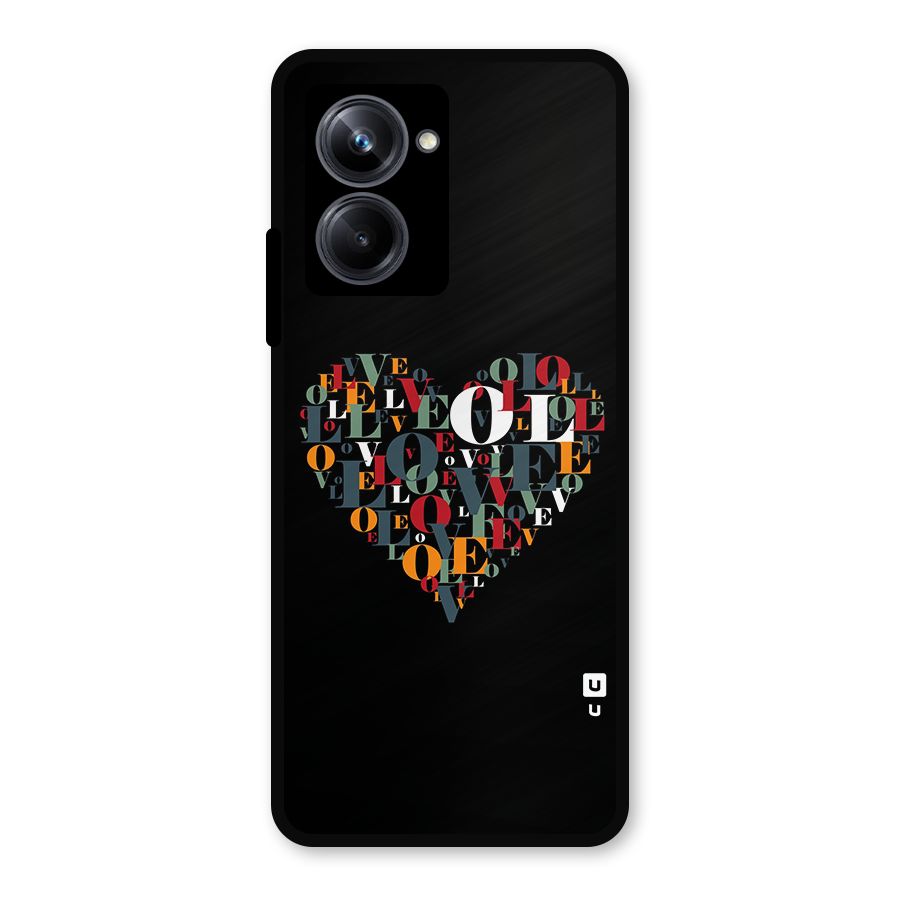 Love Abstract Heart Art Metal Back Case for Realme 10 Pro