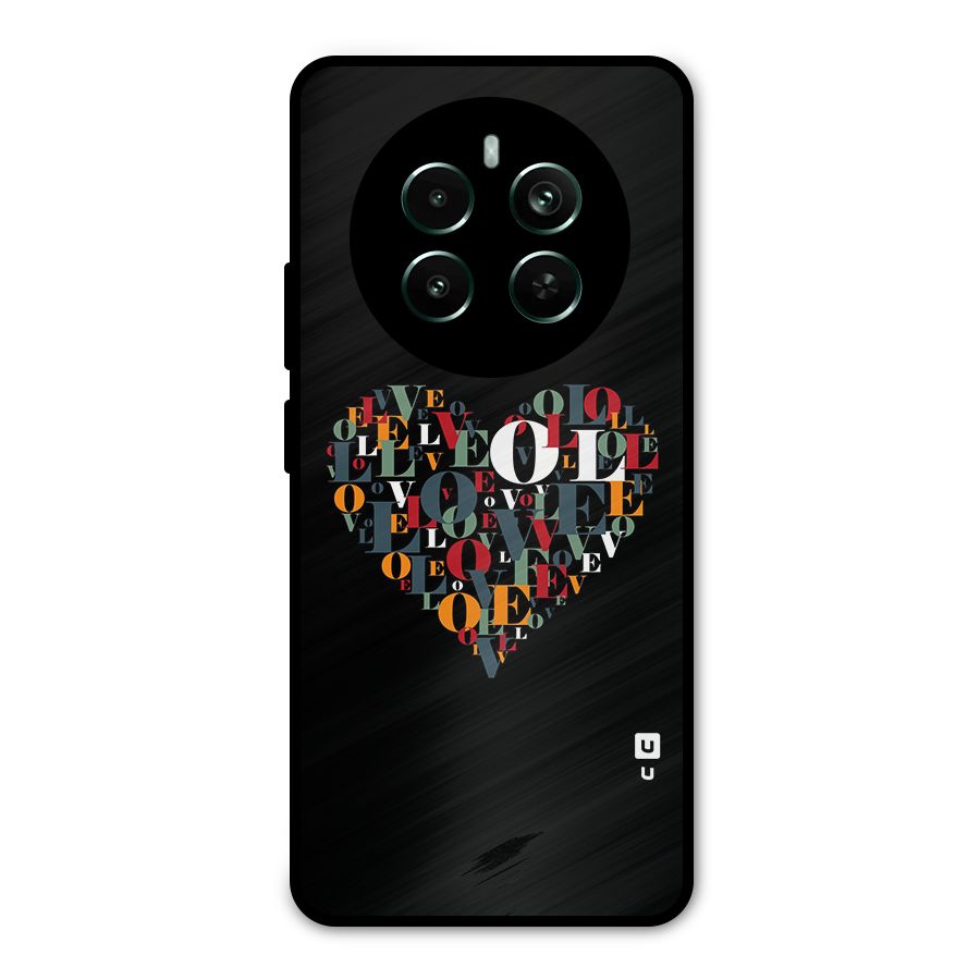 Love Abstract Heart Art Metal Back Case for Realme 12 Pro Plus