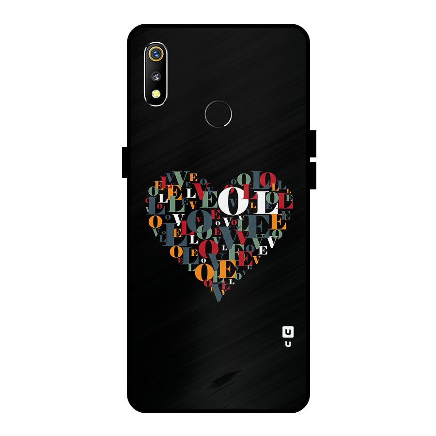 Love Abstract Heart Art Metal Back Case for Realme 3i