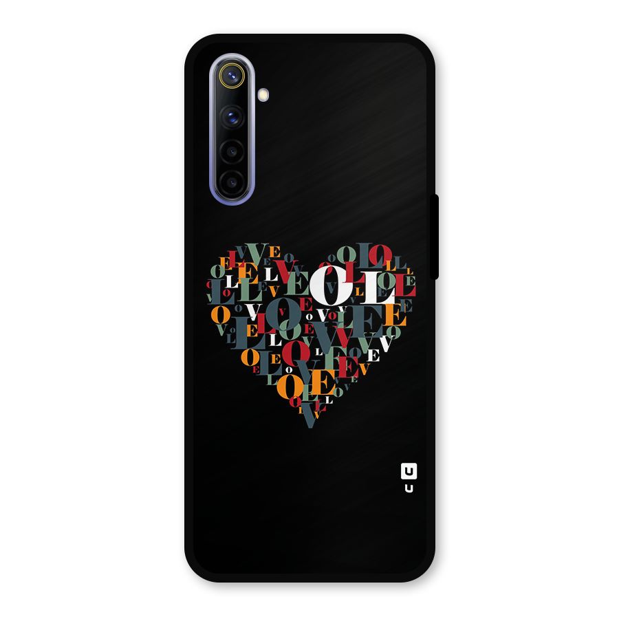 Love Abstract Heart Art Metal Back Case for Realme 6i