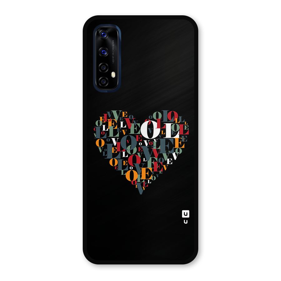 Love Abstract Heart Art Metal Back Case for Realme 7