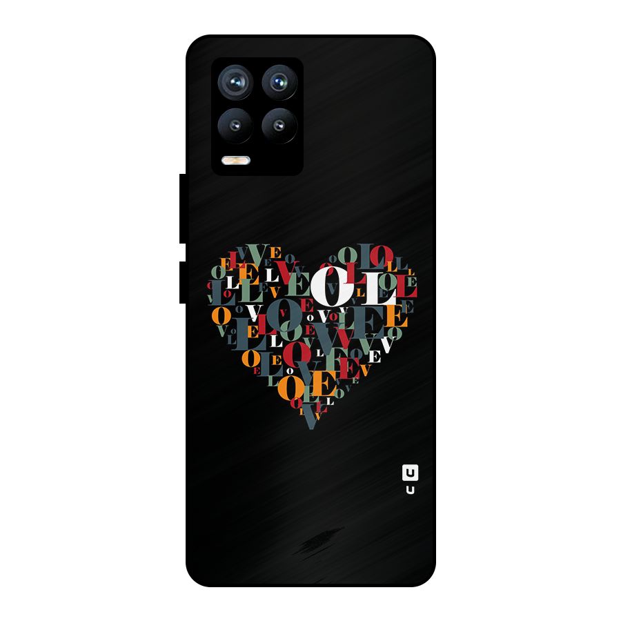 Love Abstract Heart Art Metal Back Case for Realme 8 Pro