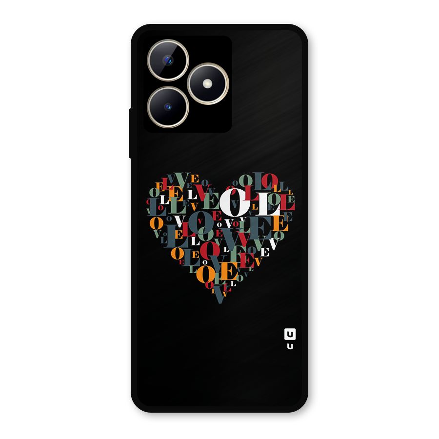 Love Abstract Heart Art Metal Back Case for Realme C53