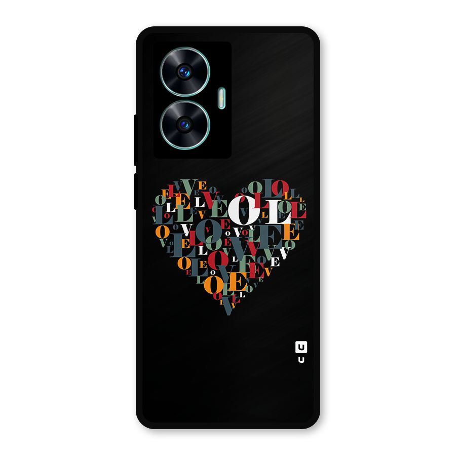 Love Abstract Heart Art Metal Back Case for Realme C55