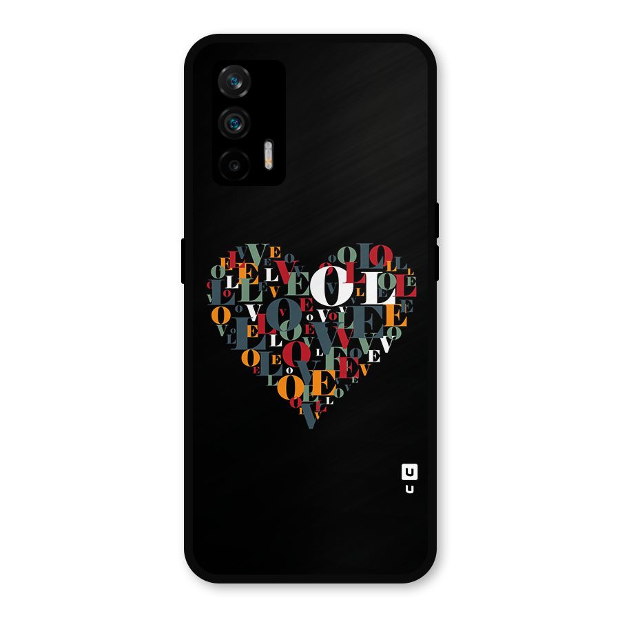 Love Abstract Heart Art Metal Back Case for Realme GT 5G