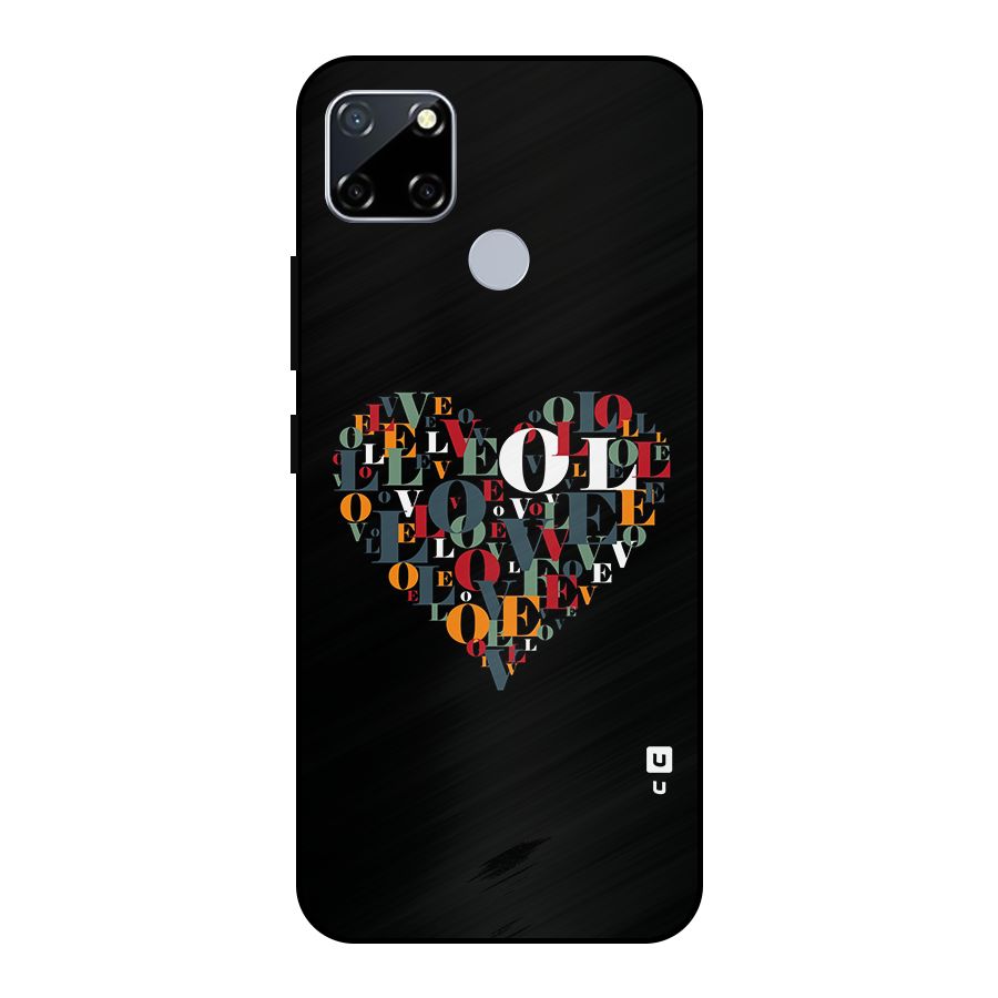 Love Abstract Heart Art Metal Back Case for Realme Narzo 20