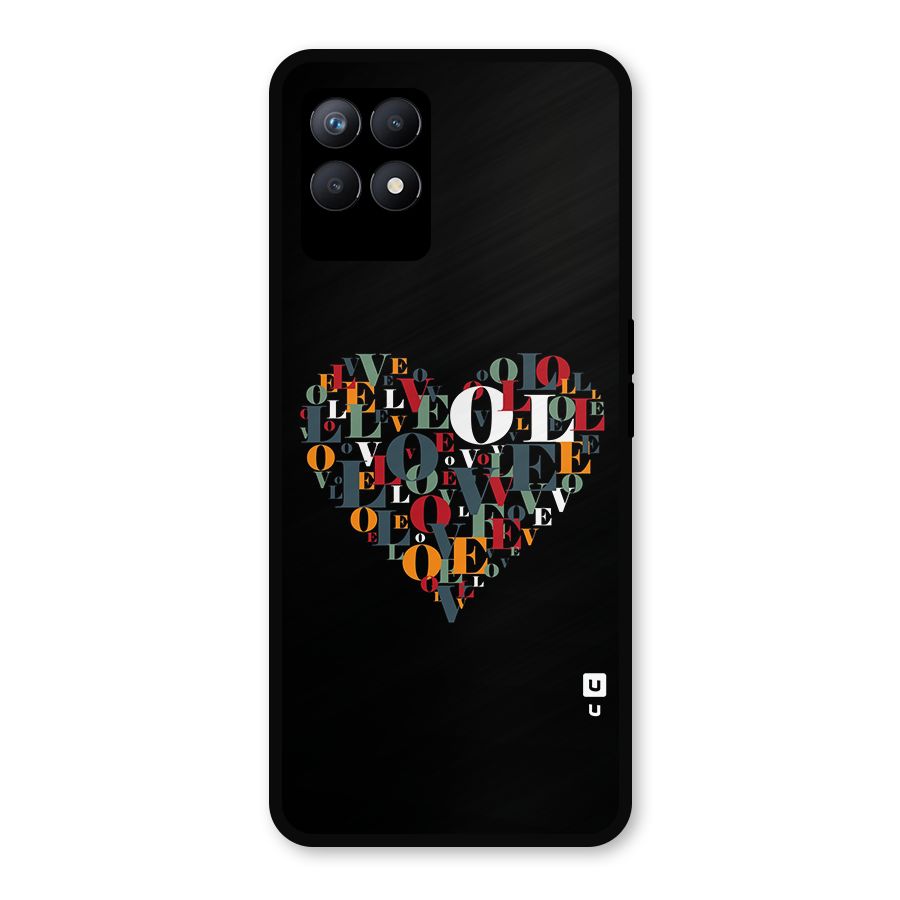 Love Abstract Heart Art Metal Back Case for Realme Narzo 50