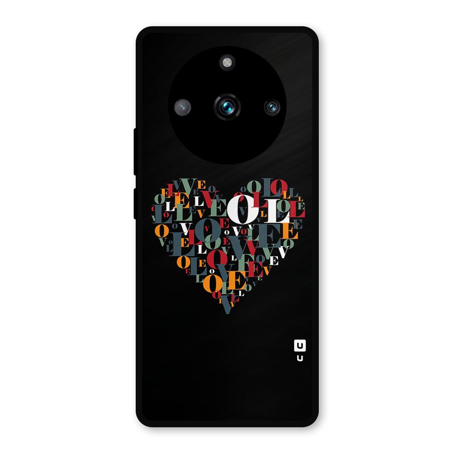Love Abstract Heart Art Metal Back Case for Realme Narzo 60 Pro