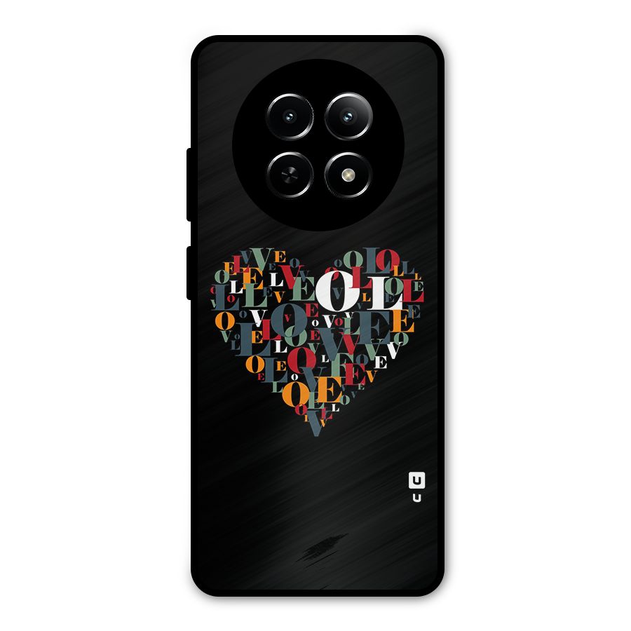 Love Abstract Heart Art Metal Back Case for Realme Narzo N65