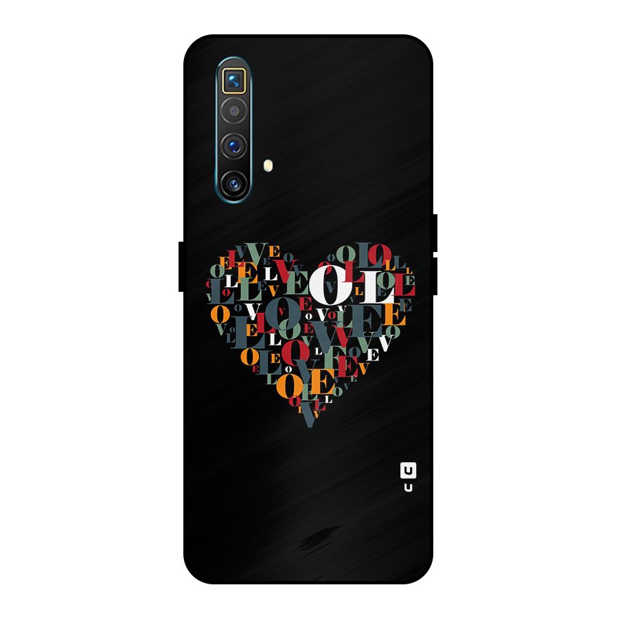 Love Abstract Heart Art Metal Back Case for Realme X3 SuperZoom
