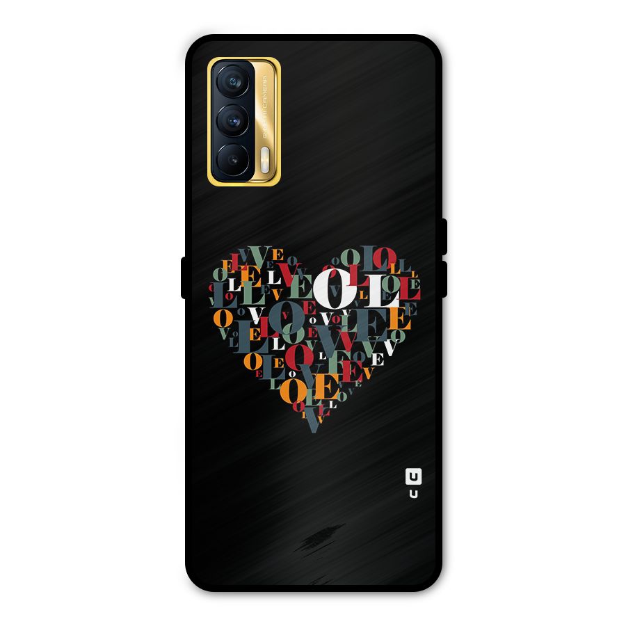 Love Abstract Heart Art Metal Back Case for Realme X7